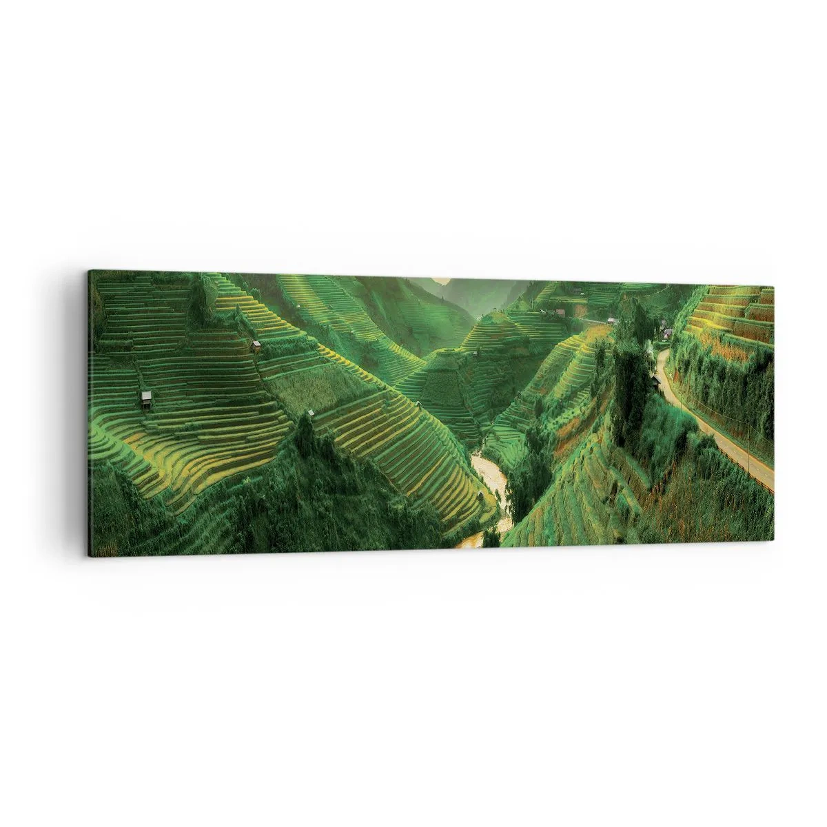 Canvastavla - Bild på duk - Vietnamesisk dal - 140x50 cm