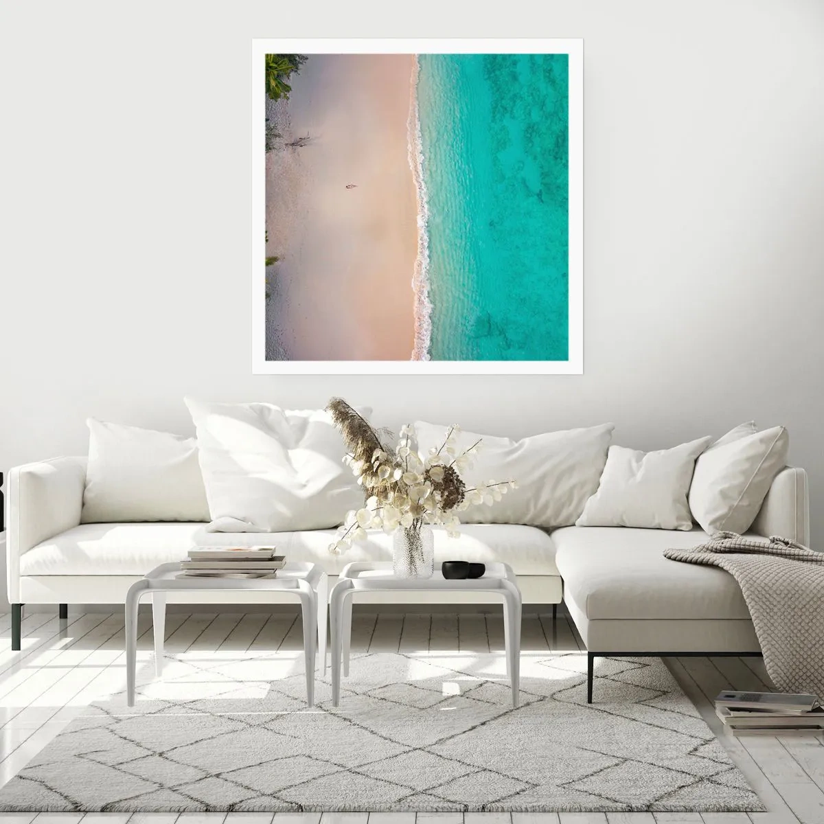 Affisch - En strand i paradiset - 60x60 cm