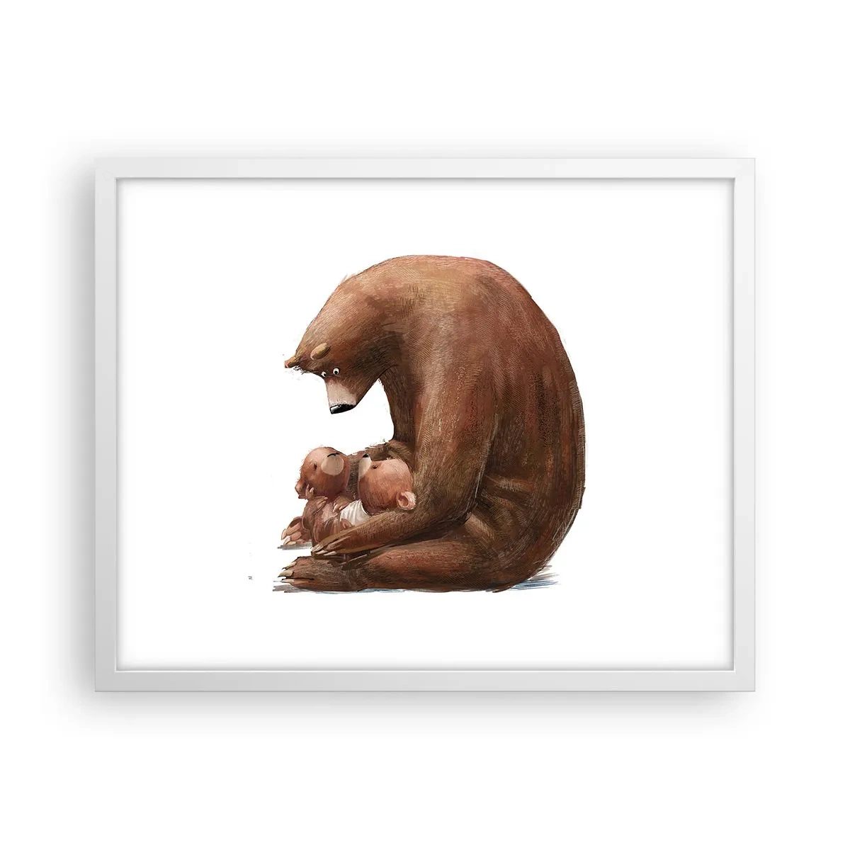 Affisch i vit ram - Söta drömmar, barn - 50x40 cm