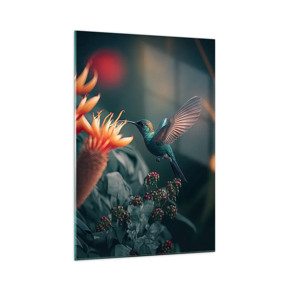 Glastavla - Bild på glas - Ett verkligt färgglatt liv - 70x100 cm