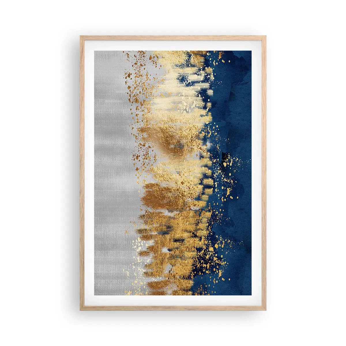 Affisch i ram av ljusek - Modern komposition med blixt - 61x91 cm