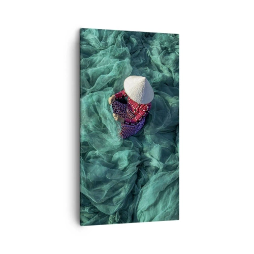Canvastavla - Bild på duk - I nätens hav - 45x80 cm