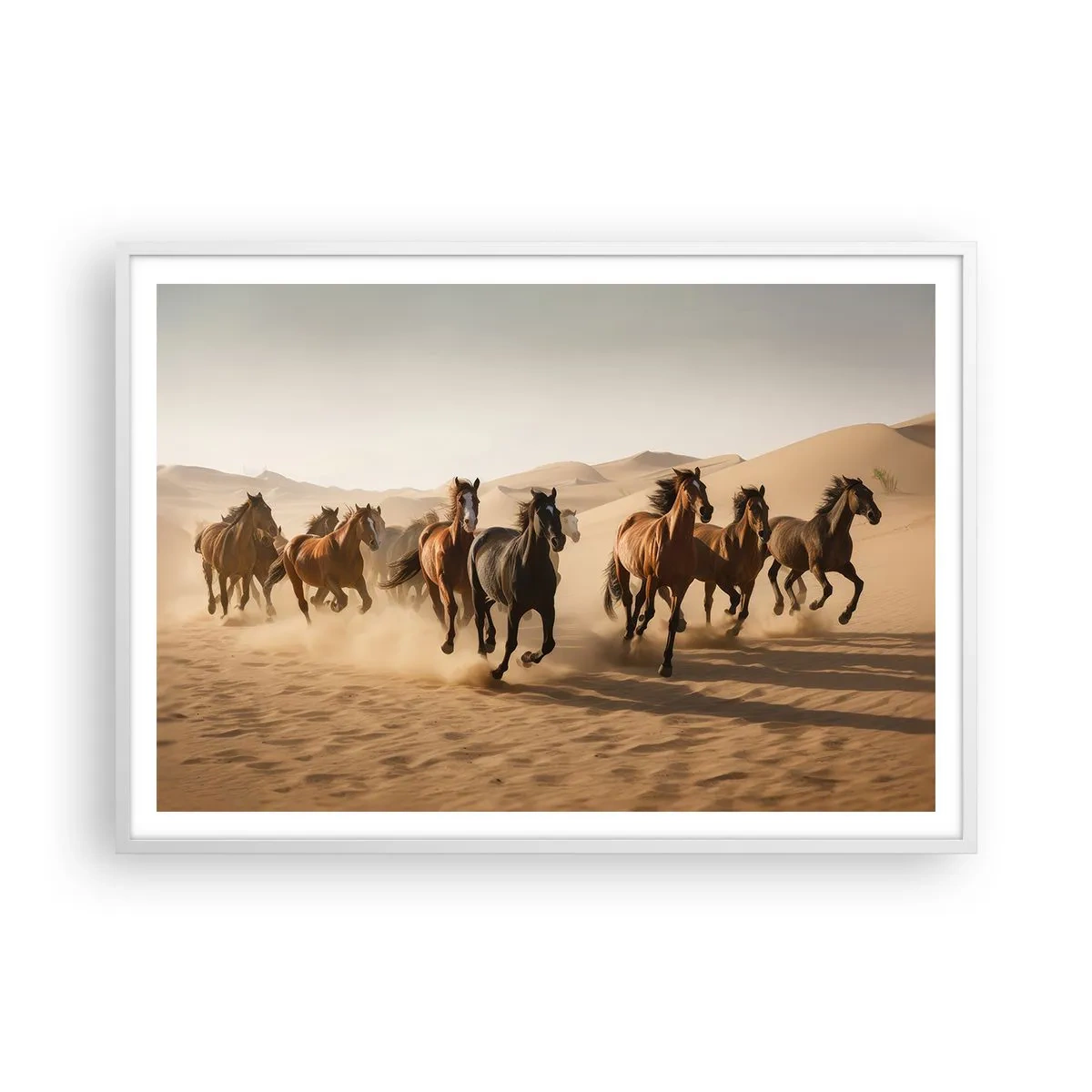 Affisch i vit ram - Fri som vinden - 100x70 cm