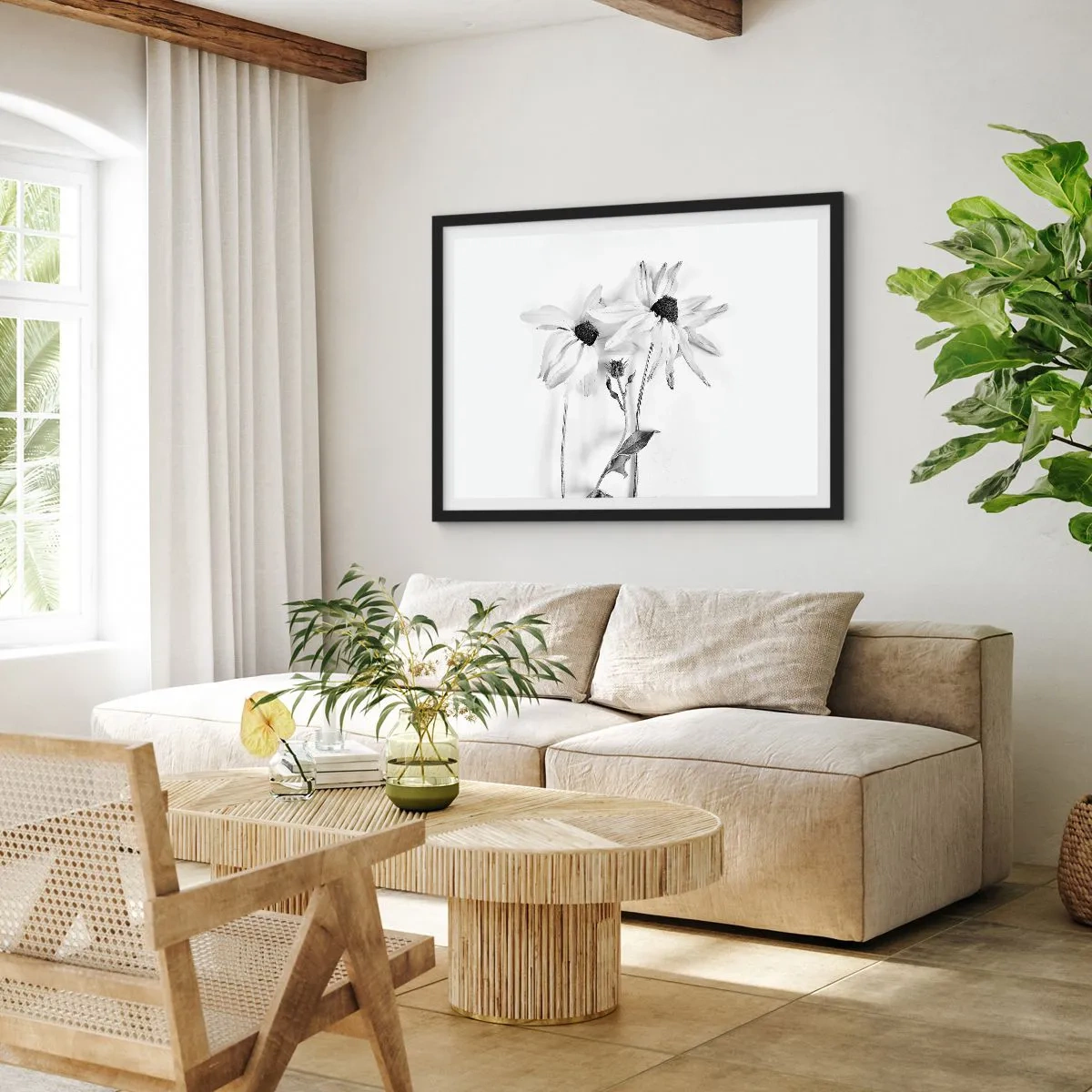 Affisch i svart ram - Ingen vill vara ensam - 70x50 cm
