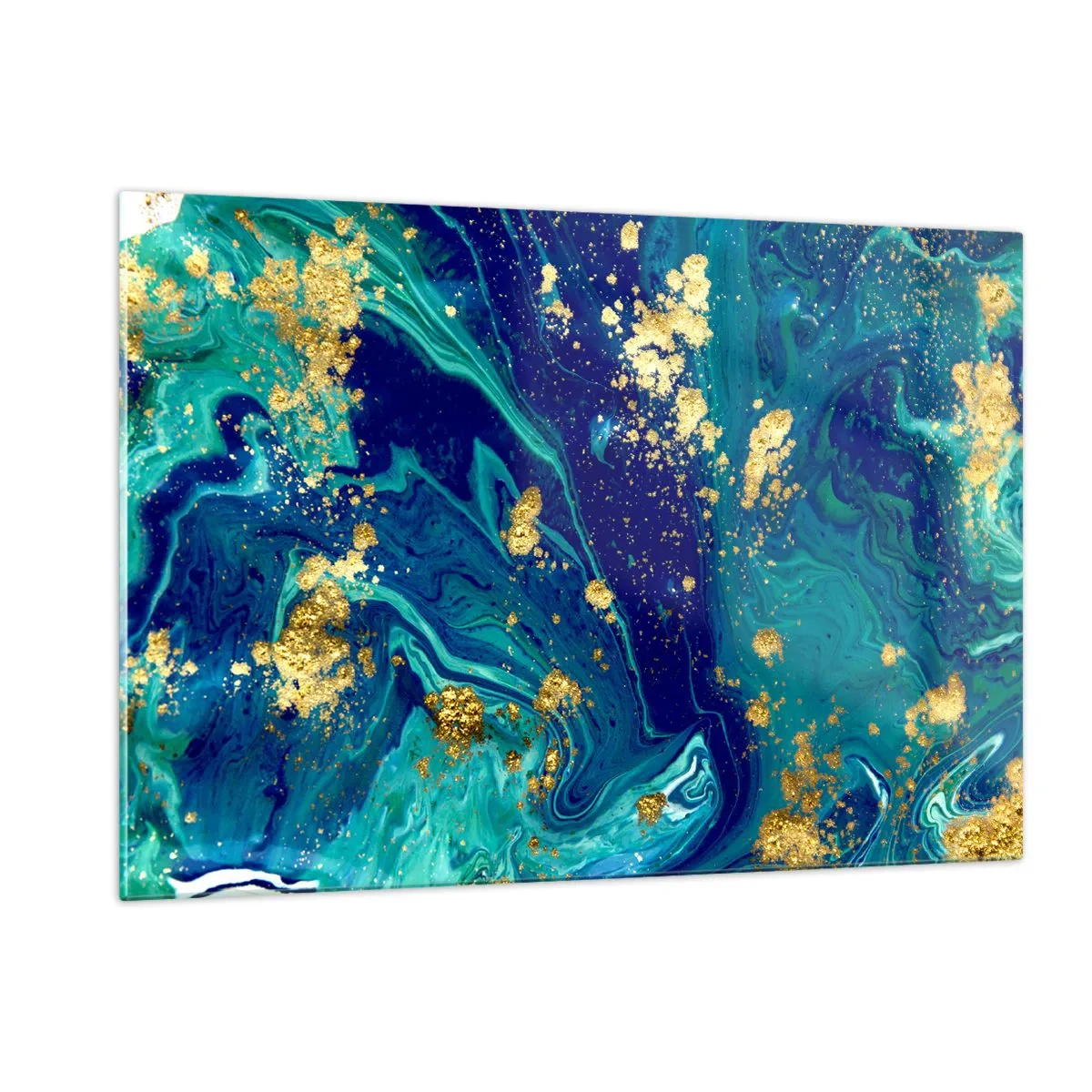 Glastavla - Bild på glas - Solflingor  - 120x80 cm