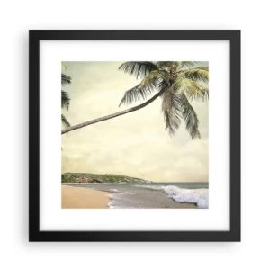 Affisch i svart ram - Tropisk dröm - 30x30 cm
