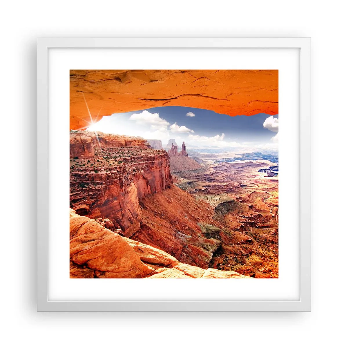 Affisch i vit ram - Skapat av naturen - 40x40 cm