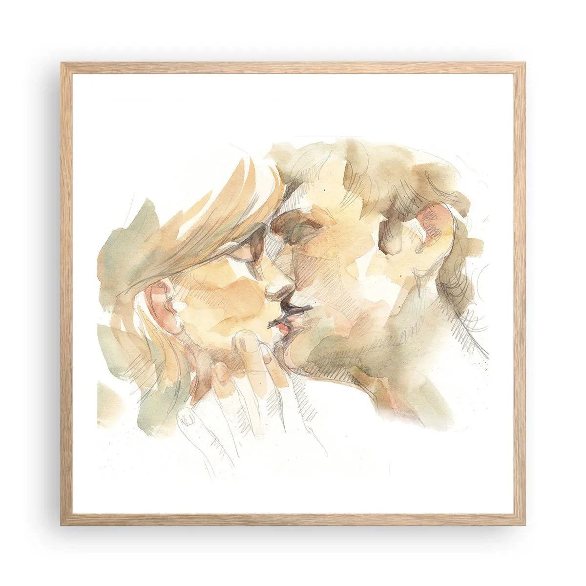 Affisch i ram av ljusek - Upphittad hälft? - 60x60 cm