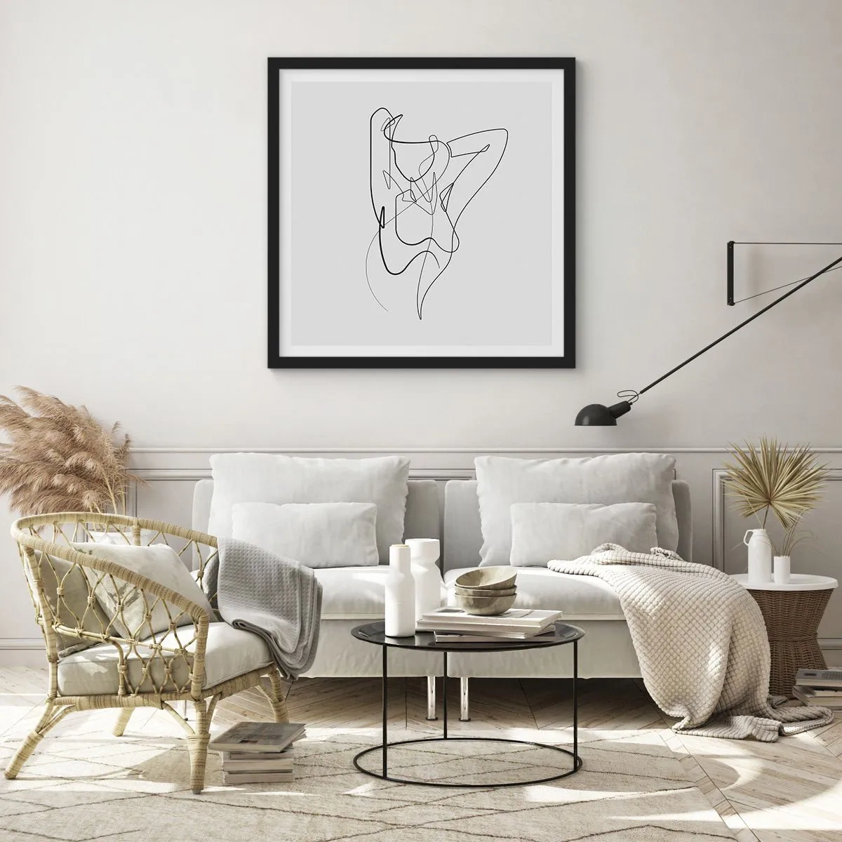 Affisch i svart ram - Hurdan du är... - 60x60 cm