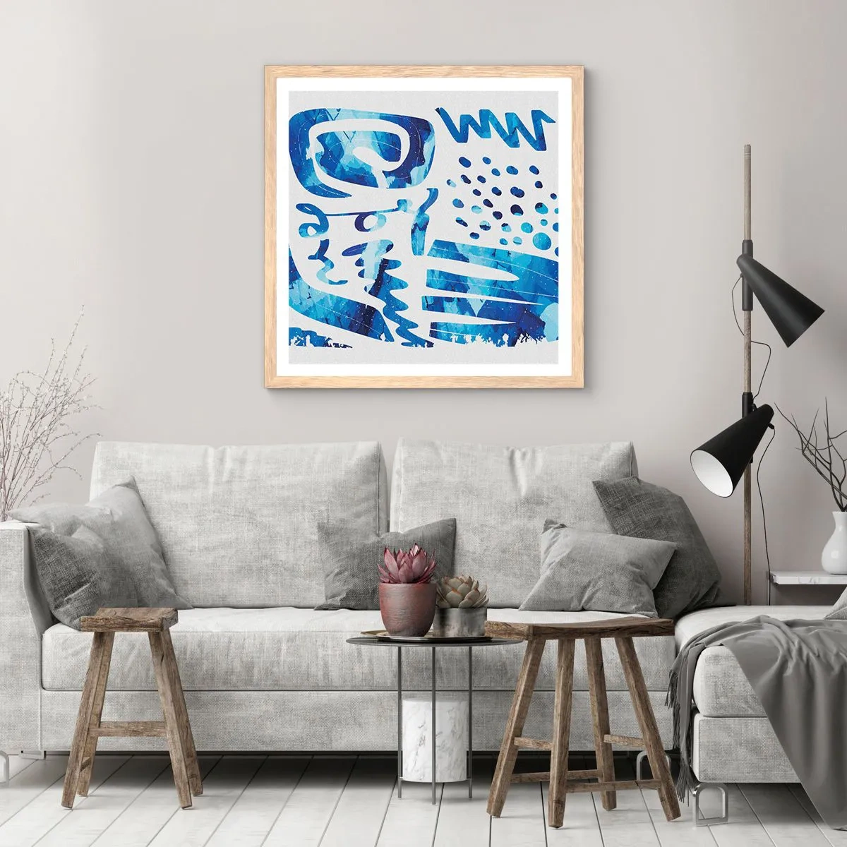 Affisch i ram av ljusek - Tillbaka till rötterna - 50x50 cm