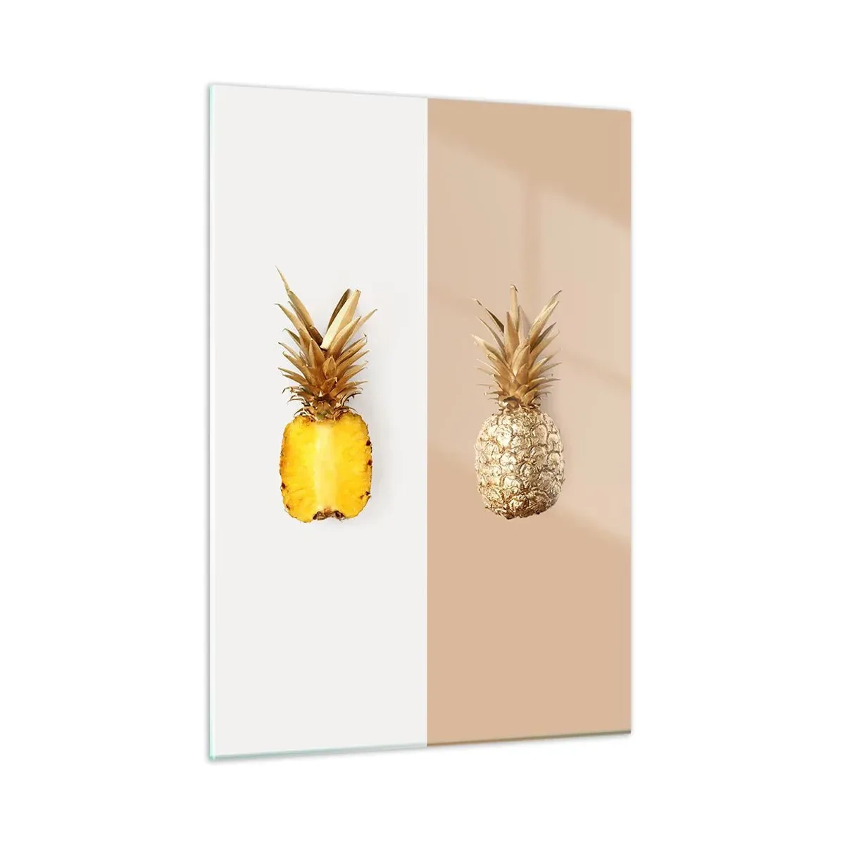 Glastavla - Bild på glas - Ananas för oss - 50x70 cm