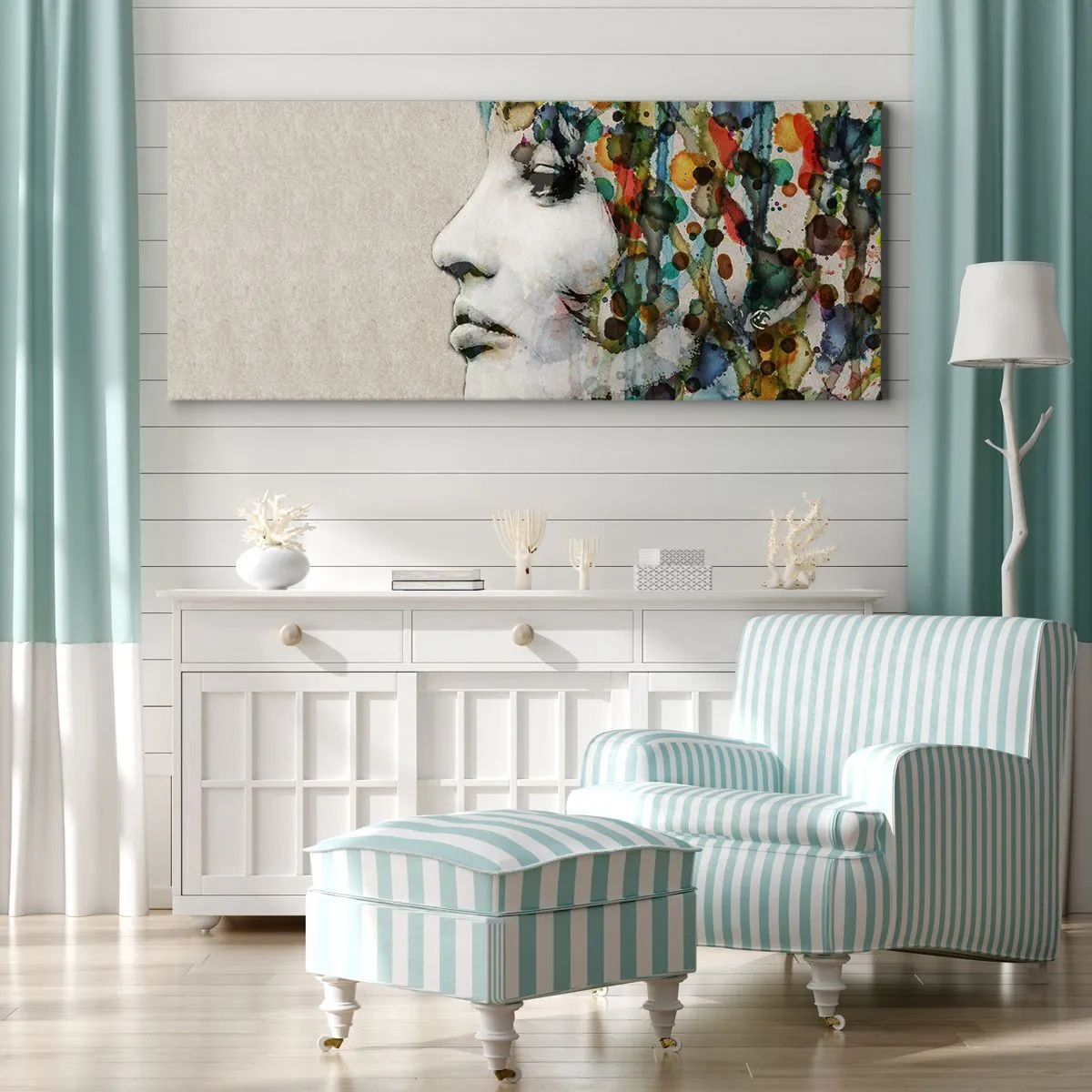 Canvastavla - Bild på duk - Uppstånden ur glädje - 140x50 cm