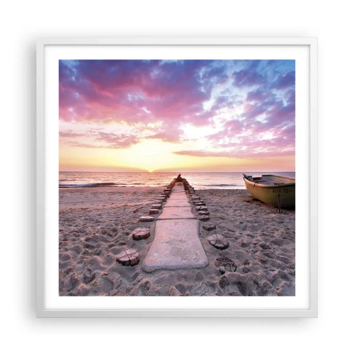 Affisch i vit ram - En stund av djup upplevelse - 60x60 cm