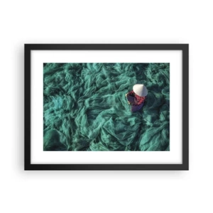 Affisch i svart ram - I nätens hav - 40x30 cm