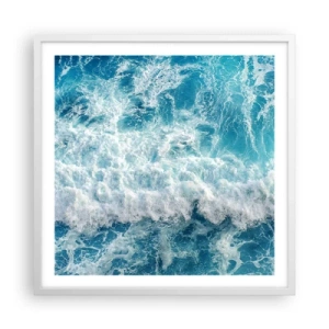 Affisch i vit ram - Glatt och hoppande - 60x60 cm