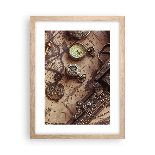 Affisch i ram av ljusek - Äventyret kallar - 30x40 cm