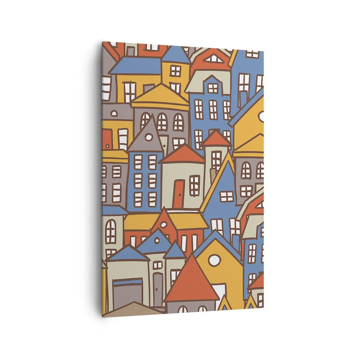 Canvastavla - Bild på duk - Hus bakom hus - 80x120 cm