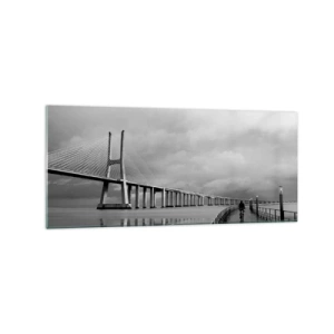 Glastavla - Bild på glas - Var och en får det han/hon förtjänat - 120x50 cm