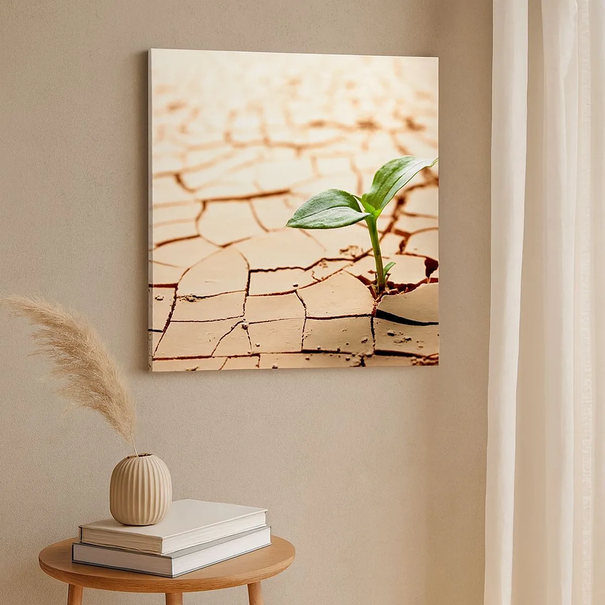 Canvastavla - Bild på duk - Obesegrad livskraft - 30x30 cm