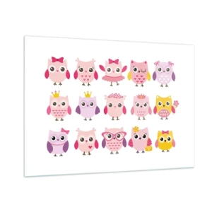 Glastavla - Bild på glas - Den ena sötare än den andra - 100x70 cm