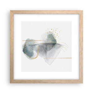 Affisch i ram av ljusek - Om gråhetens och guldets förhållanden - 30x30 cm