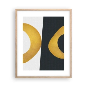 Affisch i ram av ljusek - Öfr det första: guld - 40x50 cm