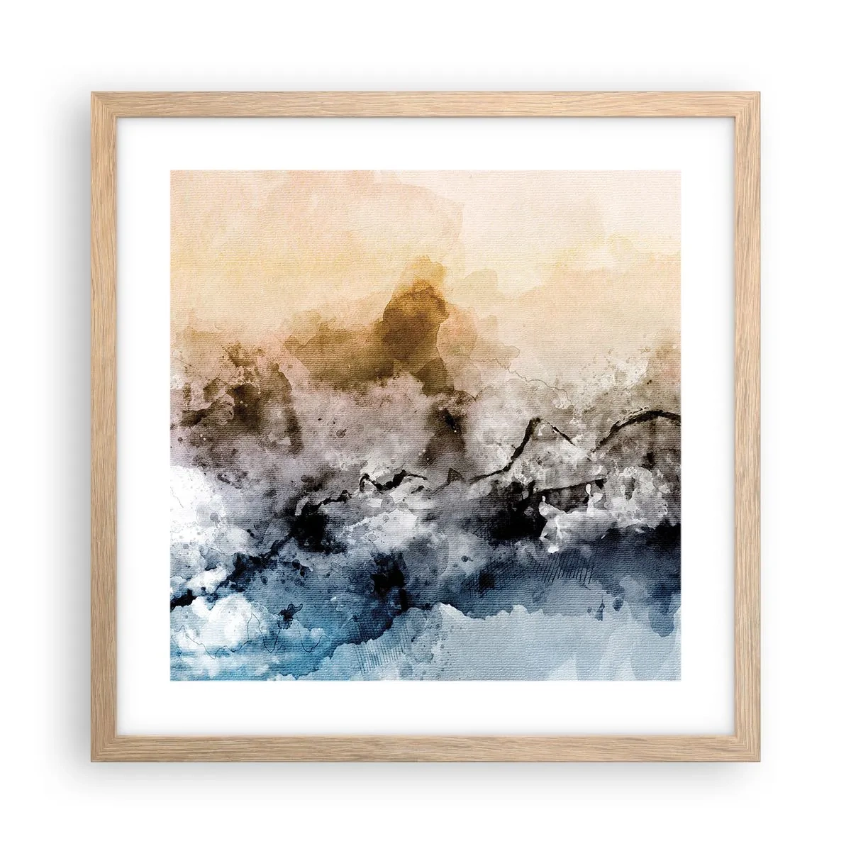 Affisch i ram av ljusek - Dränkta i dimman - 40x40 cm