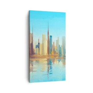 Canvastavla - Bild på duk - Solig metropol - 45x80 cm
