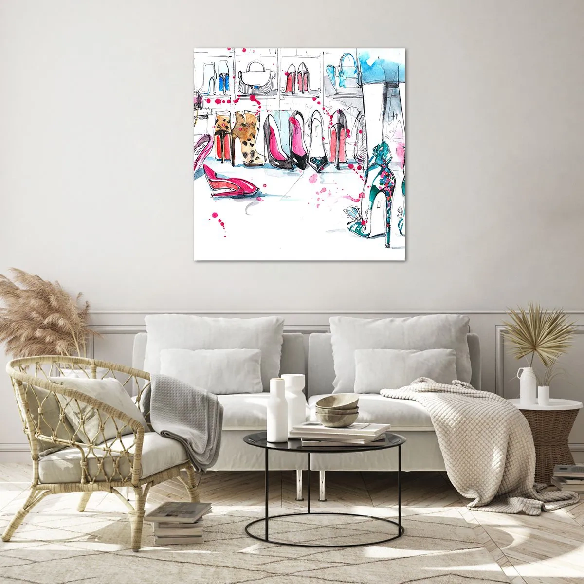 Glastavla - Bild på glas - Sesam, öppna dig - 40x40 cm