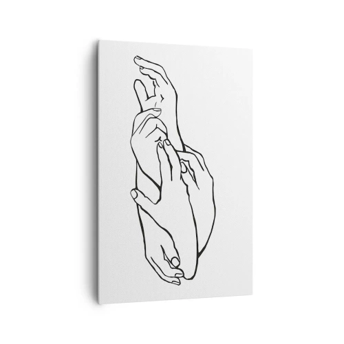 Canvastavla - Bild på duk - Hand i hand - 80x120 cm