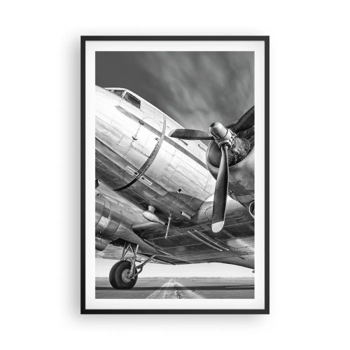 Affisch i svart ram - Alltid flygklart - 61x91 cm