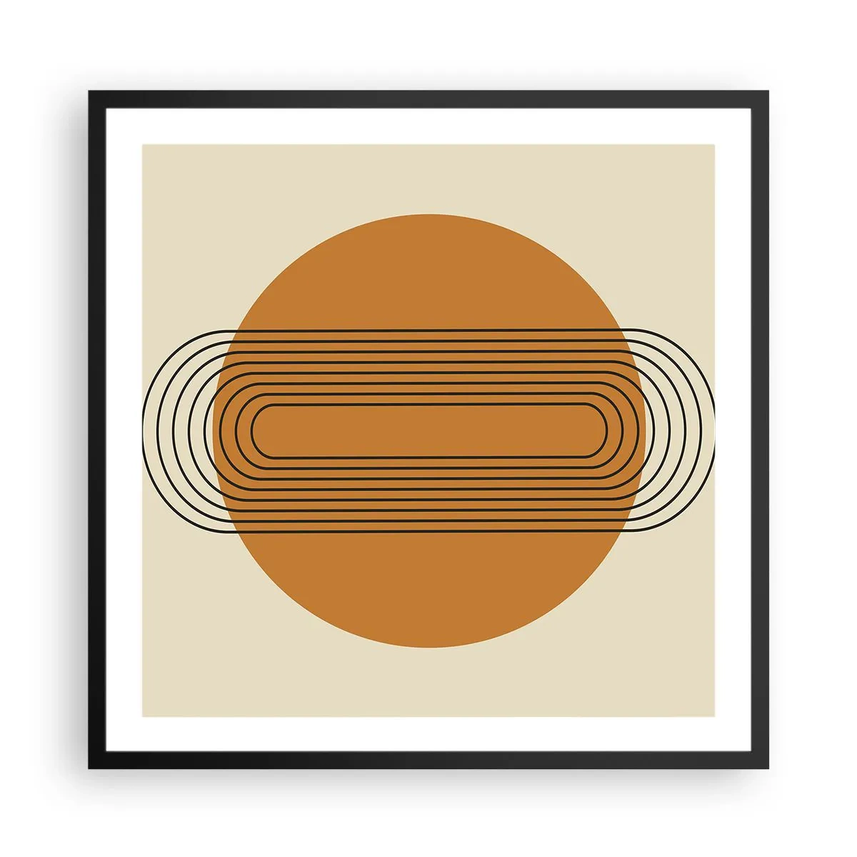 Affisch i svart ram - Perfekt plan - 60x60 cm