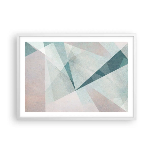 Affisch i vit ram - Lugnt trots dynamiskt - 70x50 cm