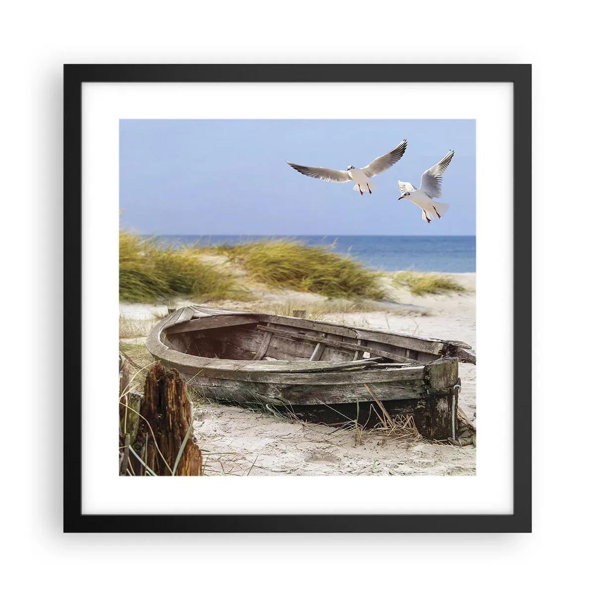 Affisch i svart ram - Doppade i vinden - 40x40 cm
