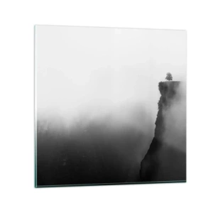 Glastavla - Bild på glas - På världens gräns - 30x30 cm