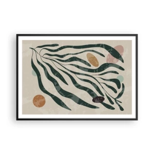 Affisch i svart ram - Bland de gröna - 100x70 cm