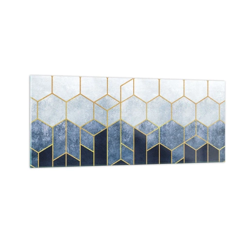 Glastavla - Bild på glas - Komposition i synkoprytm - 100x40 cm