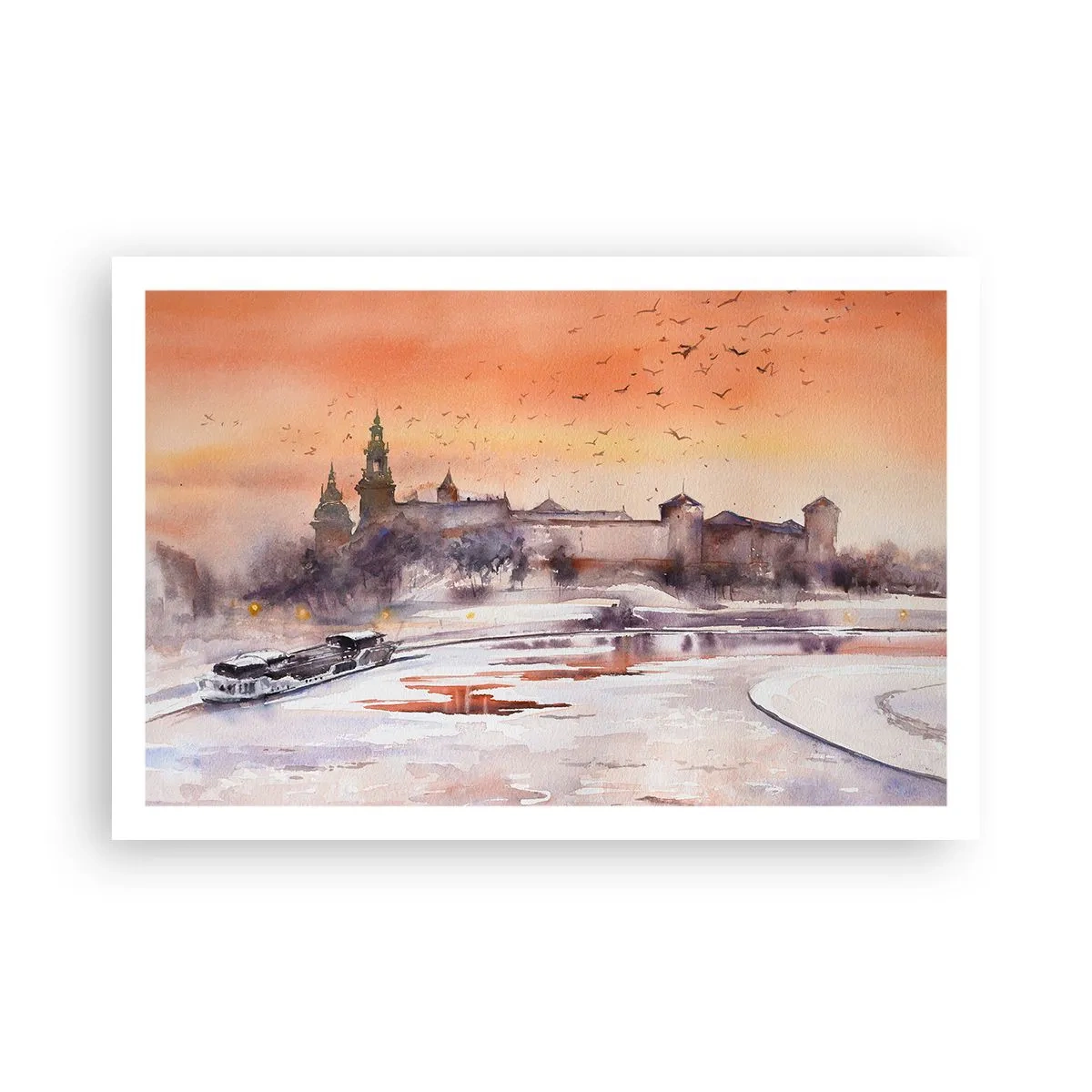 Affisch - Kunglig solnedgång - 91x61 cm