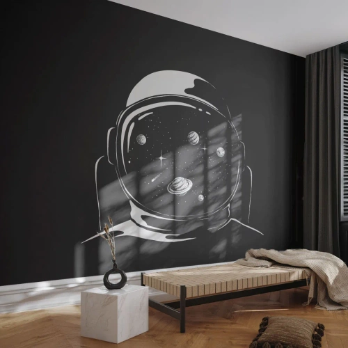 Självhäftande Fototapet Deluxe Sticker - Fin utsikt - Astronaut, Kosmos, Universum - 250x175 cm