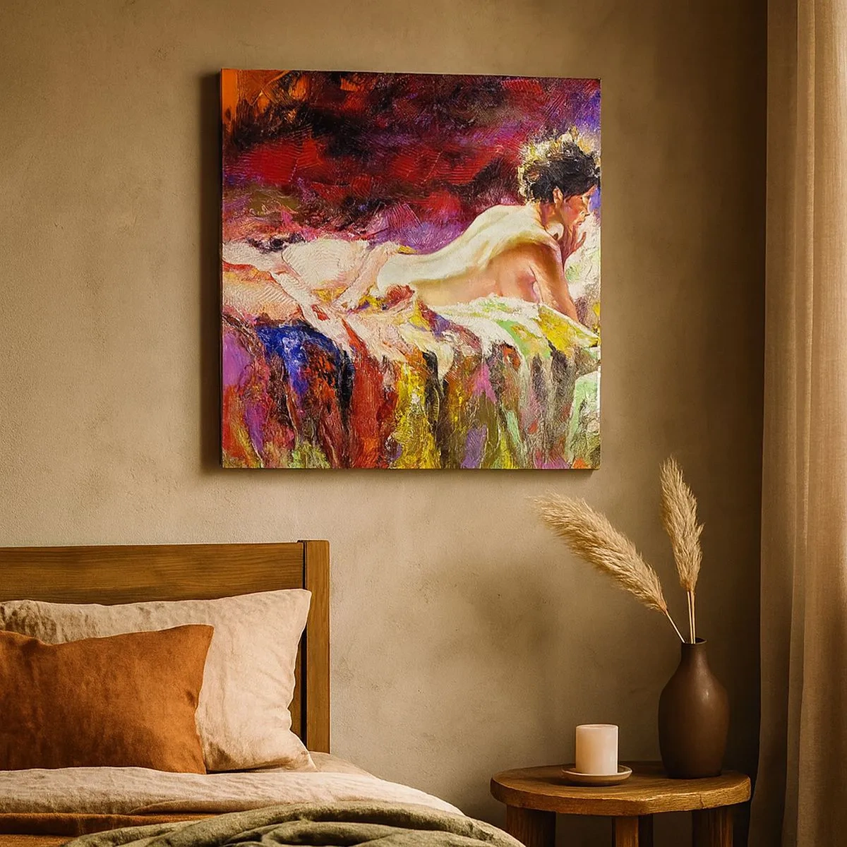 Canvastavla - Bild på duk - Venus försänkt i sina tankar - 30x30 cm