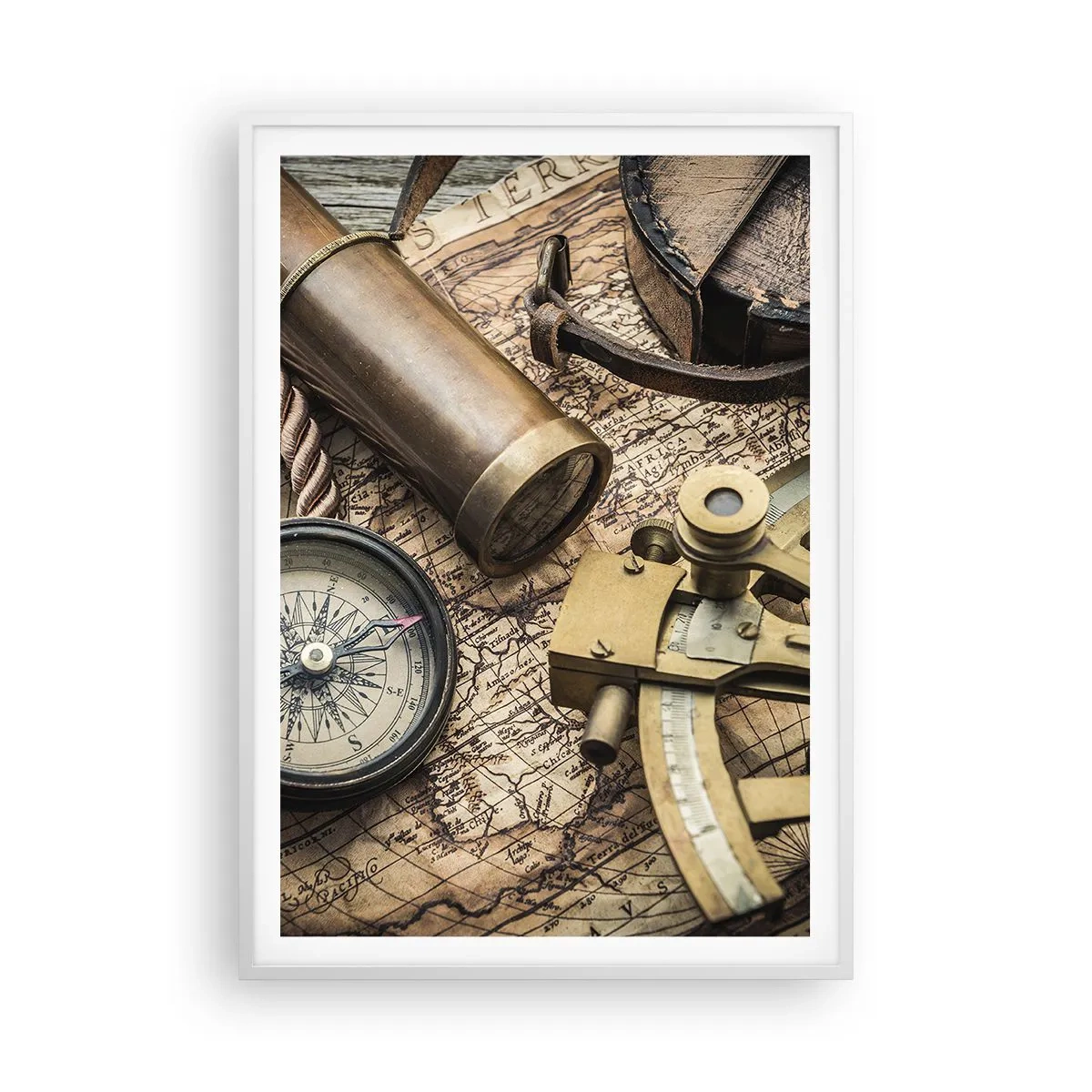 Affisch i vit ram - Sätt ut kursen - 70x100 cm