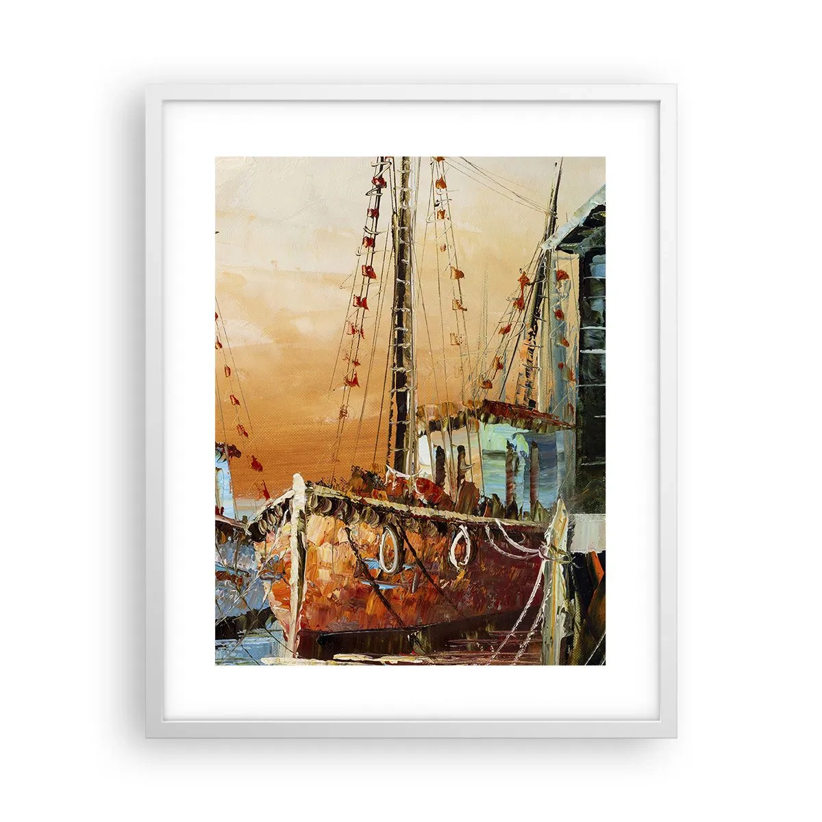 Affisch i vit ram - Lugn hemresa - 40x50 cm