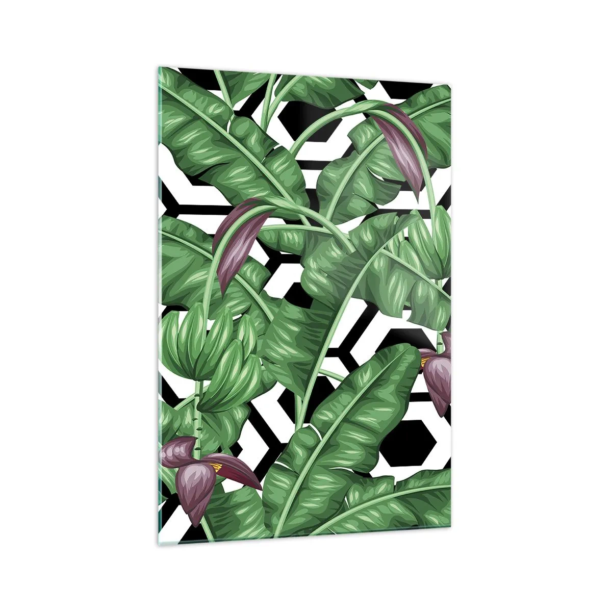 Glastavla - Bild på glas - Symmetrisk komposition från naturen - 70x100 cm