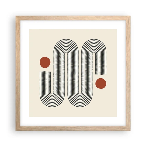 Affisch i ram av ljusek - från början till slutet - 40x40 cm