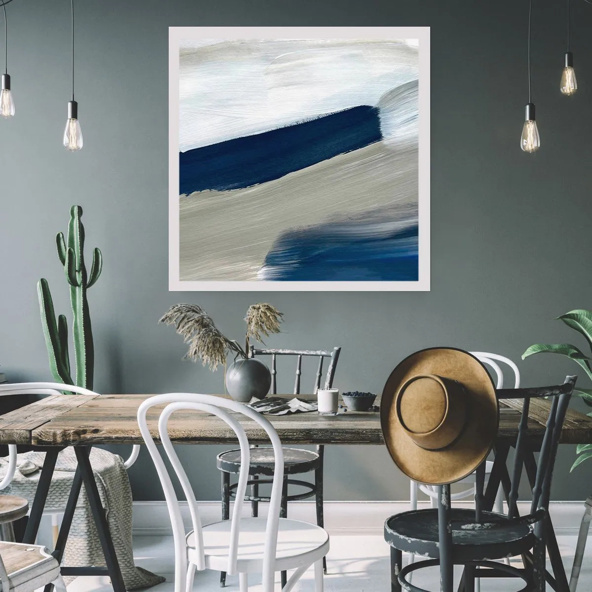 Affisch - Möte med vitt - 40x40 cm