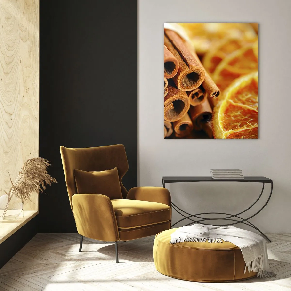 Glastavla - Bild på glas - Känner du deras arom? - 50x70 cm