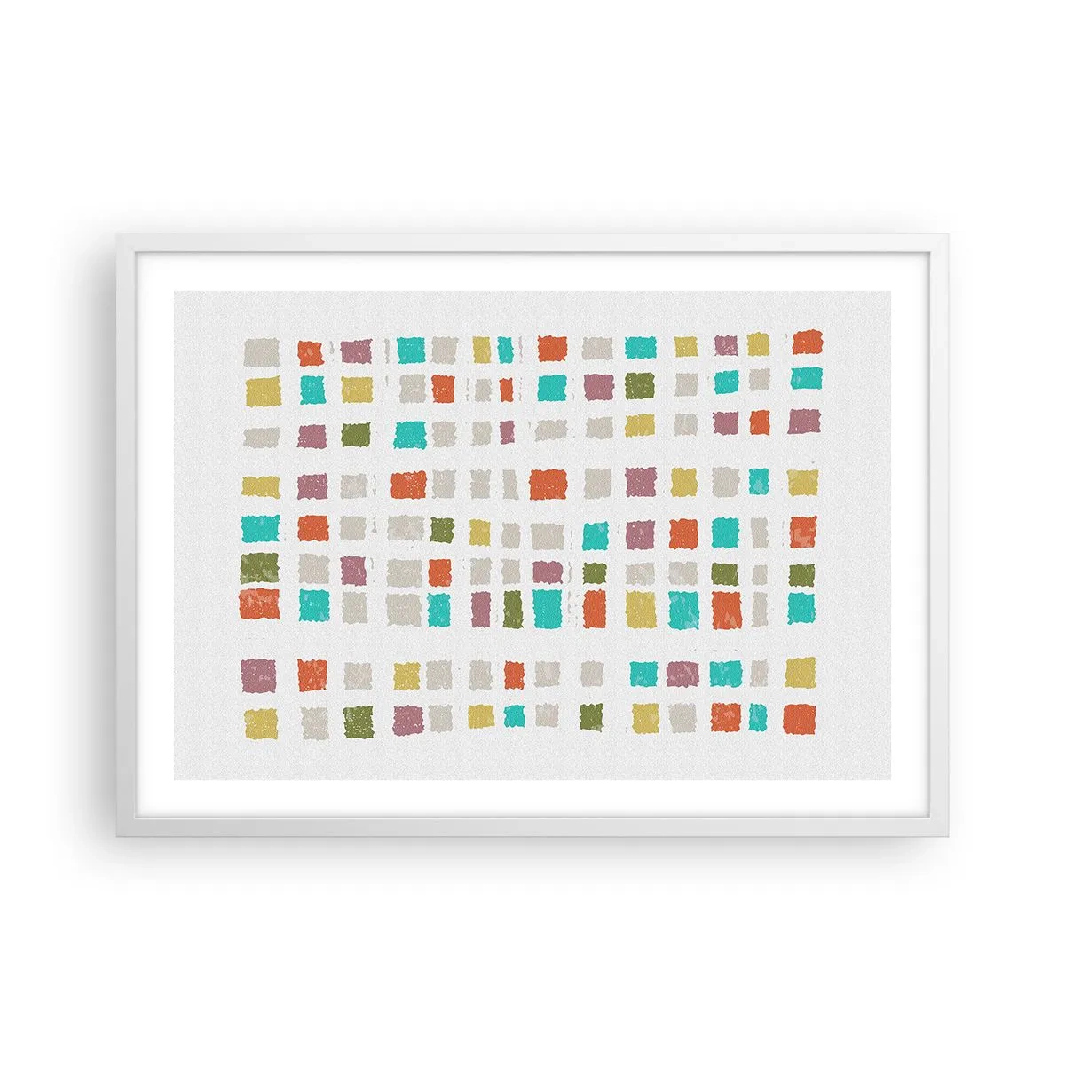 Affisch i vit ram - Ett okänt spel - 70x50 cm