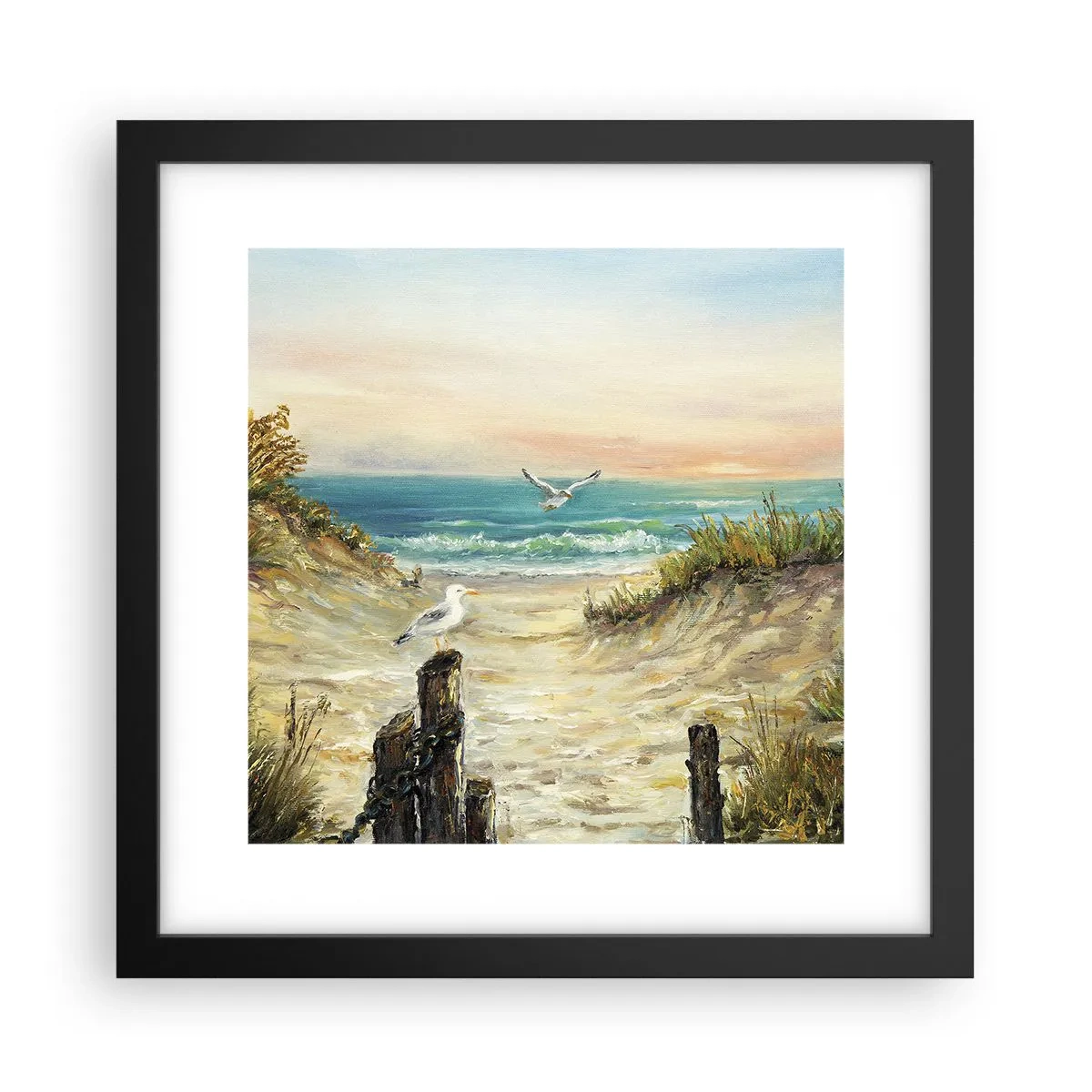 Affisch i svart ram - Vindstilla - 30x30 cm