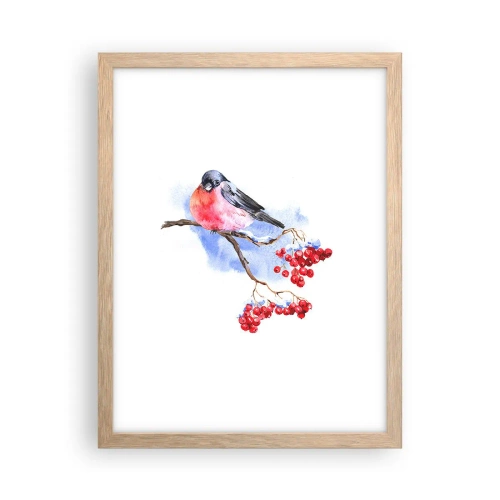 Affisch i ram av ljusek - Vinter i färger - 30x40 cm