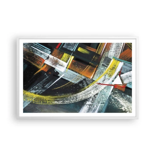 Affisch i vit ram - Rörelsens energi - 91x61 cm